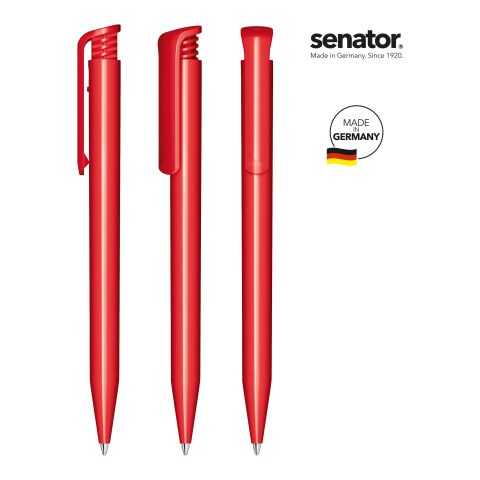 Werbeartikel senator Super Hit Polished Druckkugelschreiber – rot – mit Logo bedruckt