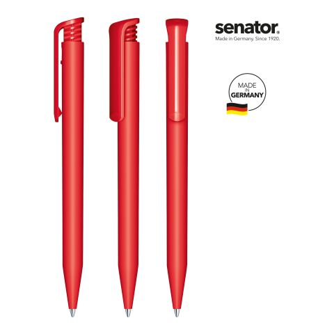 Werbeartikel senator Super Hit Matt Druckkugelschreiber – rot – mit Logo bedruckt