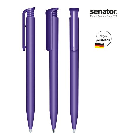Werbeartikel senator Super Hit Matt Druckkugelschreiber – violett – mit Logo bedruckt