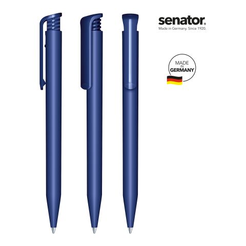 Werbeartikel senator Super Hit Matt Druckkugelschreiber – Marineblau – mit Logo bedruckt