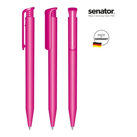 Werbeartikel senator Super Hit Matt Druckkugelschreiber – pink – mit Logo bedruckt