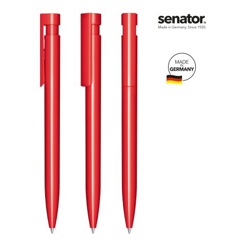Werbeartikel senator Liberty Polished Druckkugelschreiber – rot – mit Logo bedruckt