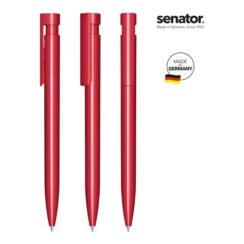 Werbeartikel senator Liberty Polished Druckkugelschreiber – dunkelrot – mit Logo bedruckt