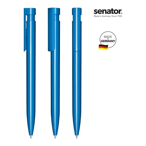 Werbeartikel senator Liberty Polished Druckkugelschreiber – königsblau – mit Logo bedruckt