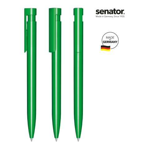 Werbeartikel senator Liberty Polished Druckkugelschreiber – grün – mit Logo bedruckt