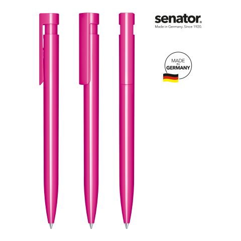 Werbeartikel senator Liberty Polished Druckkugelschreiber – pink – mit Logo bedruckt