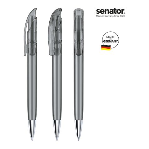 Werbeartikel senator Challenger Clear MT Druckkugelschreiber – anthrazit – mit Logo bedruckt