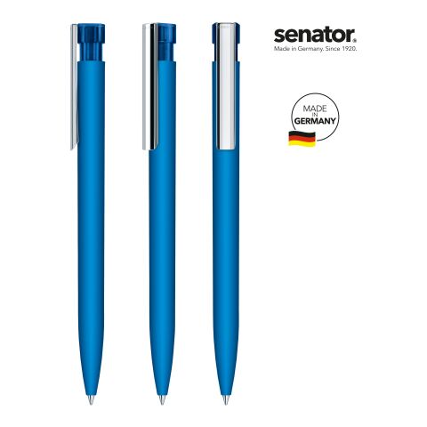 Werbeartikel senator Liberty Soft Touch MC Druckkugelschreiber – königsblau – mit Logo bedruckt