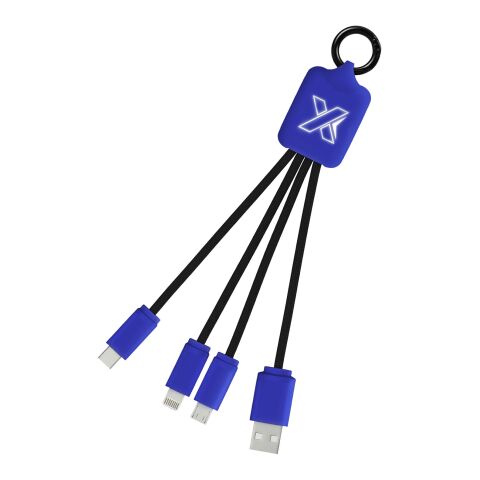 SCX.design C15 Quatro Ladekabel mit Leuchtlogo Standard | Reflex blue-schwarz | ohne Werbeanbringung | Nicht verfügbar | Nicht verfügbar