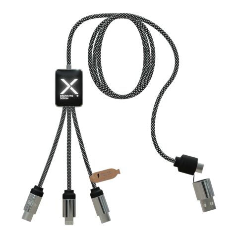 SCX.design C33 60W Typ C Ladekabel mit doppeltem Leuchtlogo Standard | heather schwarz | ohne Werbeanbringung | Nicht verfügbar | Nicht verfügbar