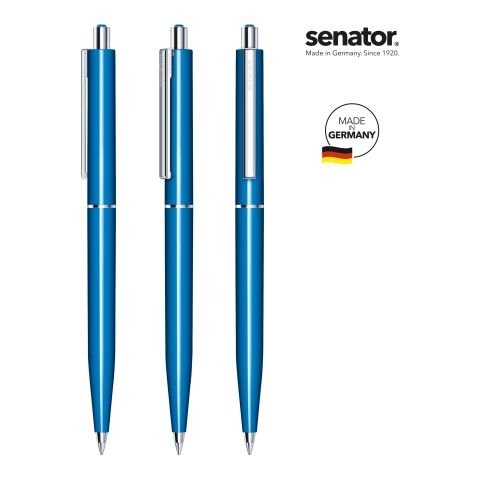 Werbeartikel senator Point Polished Druckkugelschreiber – königsblau – mit Logo bedruckt
