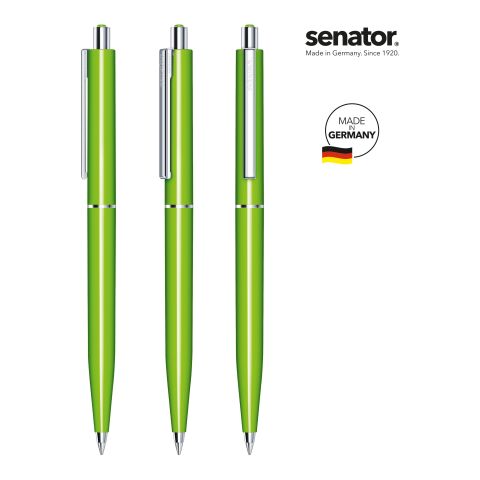 Werbeartikel senator Point Polished Druckkugelschreiber – hellgrün – mit Logo bedruckt