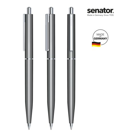 Werbeartikel senator Point Polished Druckkugelschreiber – anthrazit – mit Logo bedruckt