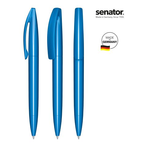 Werbeartikel senator Bridge Polished Drehkugelschreiber – königsblau – mit Logo bedruckt