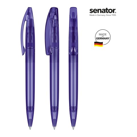 Werbeartikel senator Bridge Clear Drehkugelschreiber – violett – mit Logo bedruckt