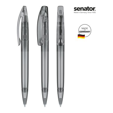 Werbeartikel senator Bridge Clear Drehkugelschreiber – anthrazit – mit Logo bedruckt
