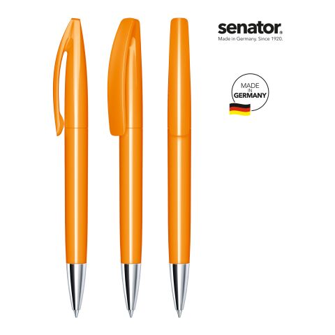 Werbeartikel senator Bridge Polished MT Drehkugelschreiber – orange – mit Logo bedruckt