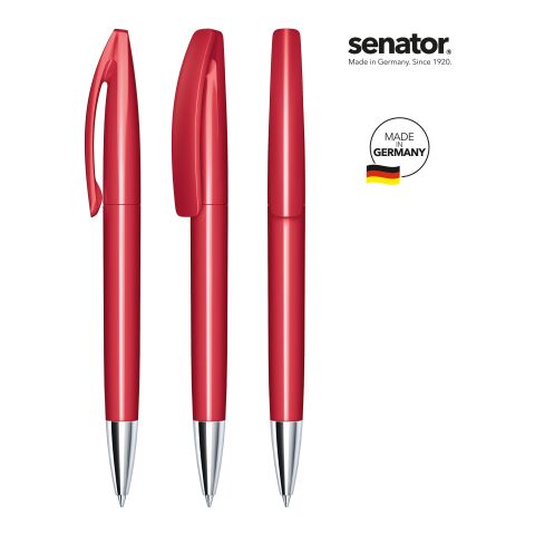 Werbeartikel senator Bridge Polished MT Drehkugelschreiber – dunkelrot – mit Logo bedruckt