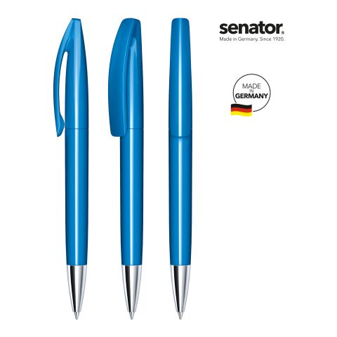 Werbeartikel senator Bridge Polished MT Drehkugelschreiber – königsblau – mit Logo bedruckt