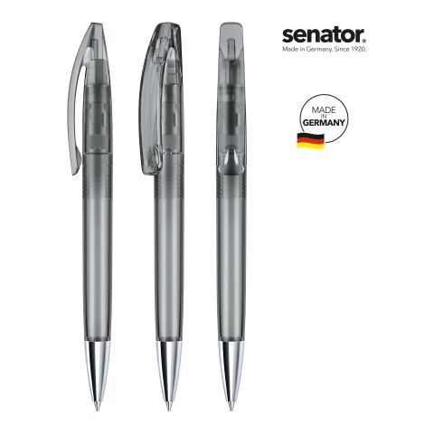 Werbeartikel senator Bridge Clear MT Drehkugelschreiber – anthrazit – mit Logo bedruckt