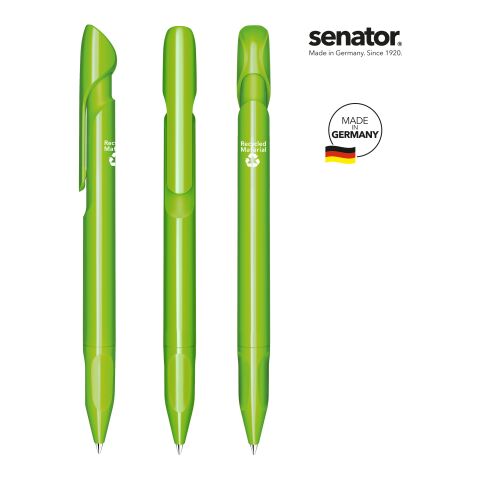 Werbeartikel senator Evoxx Polished Recycled Druckkugelschreiber – hellgrün – mit Logo bedruckt