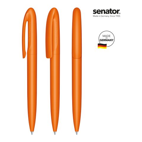 Werbeartikel senator Skeye Bio Matt Drehkugelschreiber – orange – mit Logo bedruckt