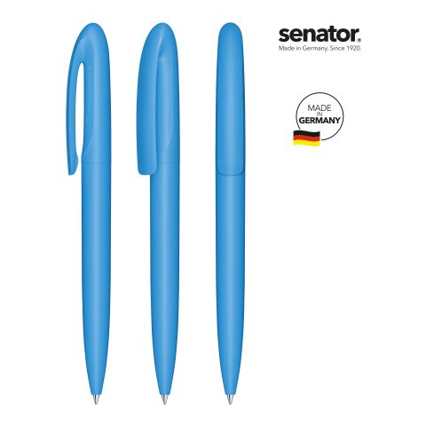 Werbeartikel senator Skeye Bio Matt Drehkugelschreiber – hellblau – mit Logo bedruckt