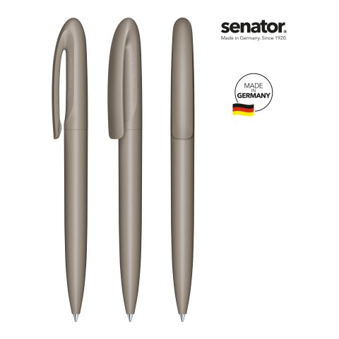 Werbeartikel senator Skeye Bio Matt Drehkugelschreiber – grau – mit Logo bedruckt