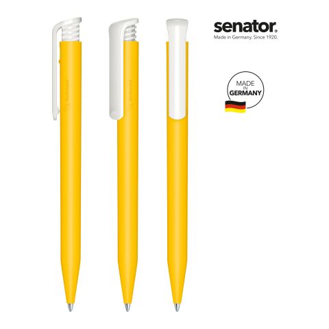 Werbeartikel senator Super Hit BIO Druckkugelschreiber – gelb – mit Logo bedruckt