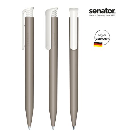 Werbeartikel senator Super Hit BIO Druckkugelschreiber – grau – mit Logo bedruckt