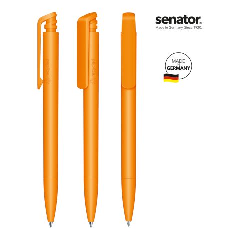 Werbeartikel senator Trento Matt Recycled Druckkugelschreiber – orange – mit Logo bedruckt