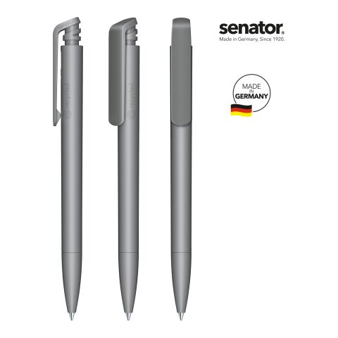 Werbeartikel senator Trento Matt Recycled Druckkugelschreiber – anthrazit – mit Logo bedruckt