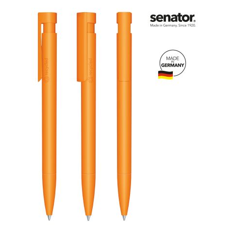 Nachhaltiger Werbeartikel senator Liberty Matt Recyceld Druckkugelschreiber – orange – mit Logo bedruckt