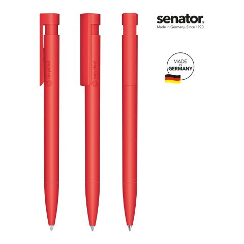 Nachhaltiger Werbeartikel senator Liberty Matt Recyceld Druckkugelschreiber – rot – mit Logo bedruckt