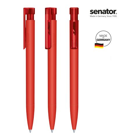 Werbeartikel senator Liberty Bio Druckkugelschreiber – rot – mit Logo bedruckt