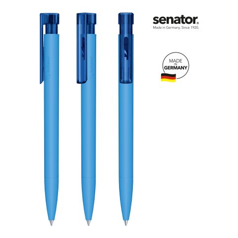 Werbeartikel senator Liberty Bio Druckkugelschreiber – blau – mit Logo bedruckt
