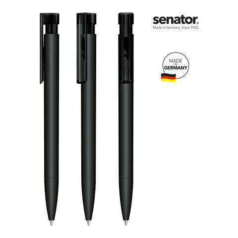 Werbeartikel senator Liberty Bio Druckkugelschreiber – schwarz – mit Logo bedruckt