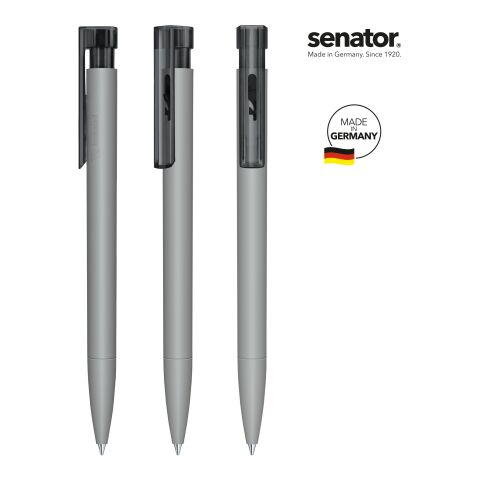Werbeartikel senator Liberty Bio Druckkugelschreiber – anthrazit – mit Logo bedruckt