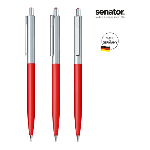 Werbeartikel senator Point Metal Druckkugelschreiber – rot – mit Logo bedruckt