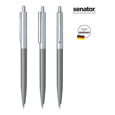 Werbeartikel senator Point Metal Druckkugelschreiber – anthrazit – mit Logo bedruckt