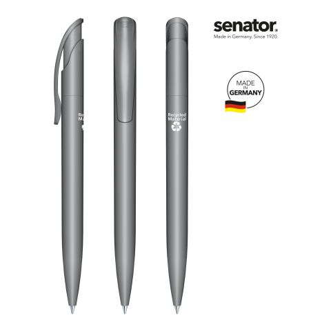 Werbeartikel senator Challenger Matt Recycled Druckkugelschreiber – anthrazit – mit Logo bedruckt