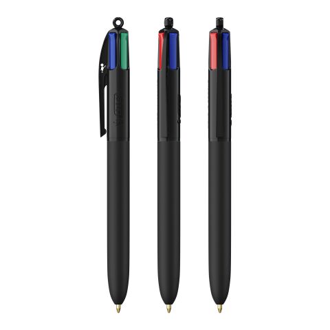 Werbeartikel BIC® 4 Colours Soft – schwarz – mit Logo bedruckt