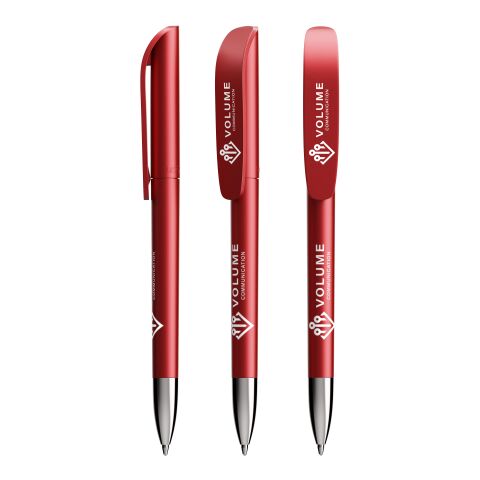 Werbeartikel BIC® Super Clip Glacé Advance – rot – mit Logo bedruckt