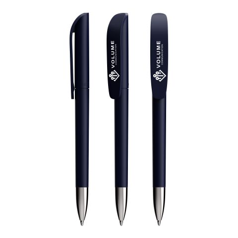 Werbeartikel BIC® Super Clip Soft Advance – Weiches Marineblau – mit Logo bedruckt
