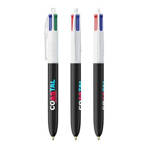 Werbeartikel BIC® 4 Colours® ECO – weiss-schwarz – mit Logo bedruckt