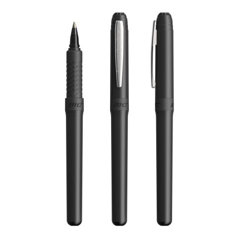 Werbeartikel BIC Grip Roller – Schwarz-hellgrau – mit Logo bedruckt