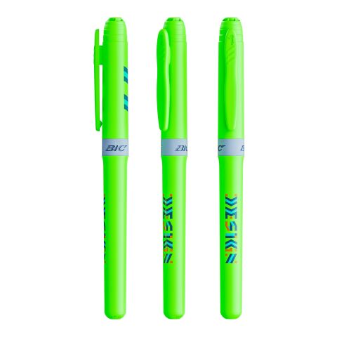 Werbeartikel BIC® Brite Liner® Grip Leuchtmarker – Apfelgrün – mit Logo bedruckt