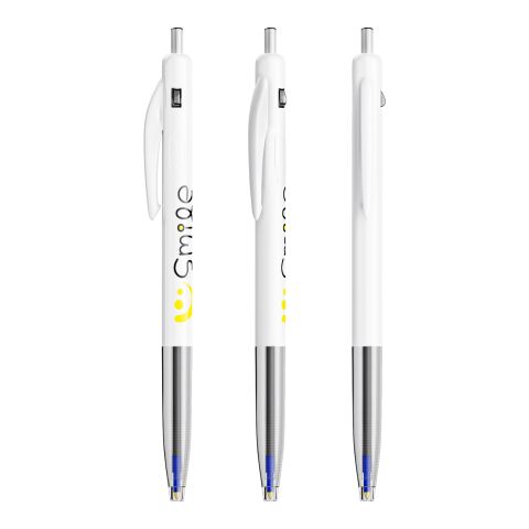 Werbeartikel BIC® M10® Clic Druckkugelschreiber – weiss – mit Logo bedruckt