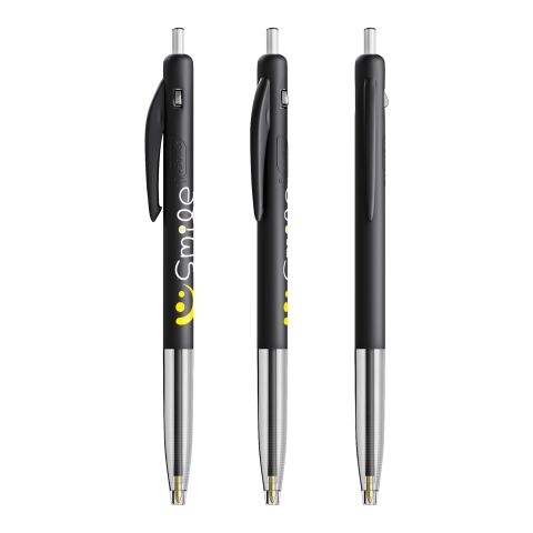 Werbeartikel BIC® M10® Clic Druckkugelschreiber – schwarz – mit Logo bedruckt