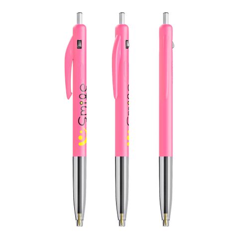 Werbeartikel BIC® M10® Clic Druckkugelschreiber – Pink – mit Logo bedruckt